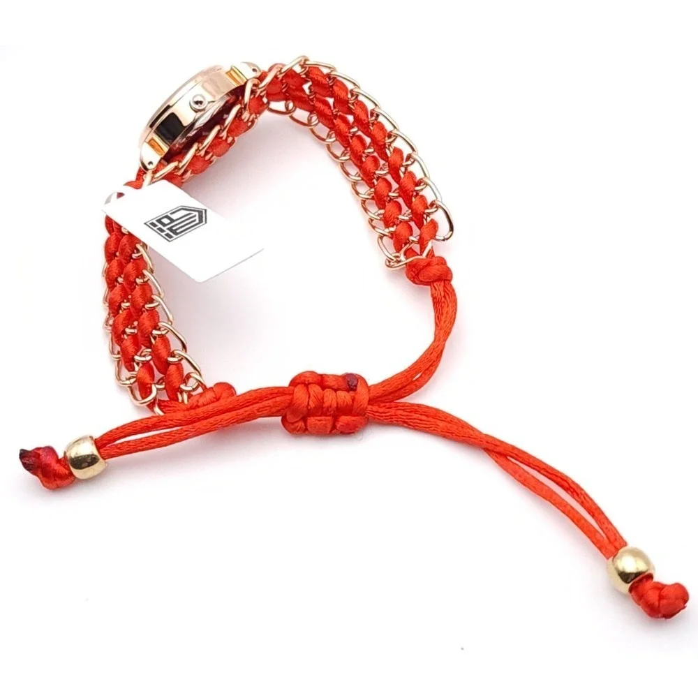 Invicta Prestige‎ MPW0299 Rose Gold Women's Watch Red Woven Strap New